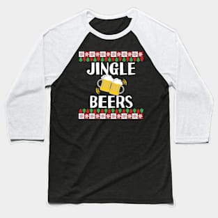 Jingle Beers funny Christmas pun for drinking friends Baseball T-Shirt